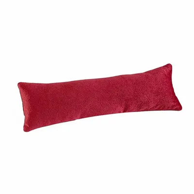 Cadeaux - Coussin long bordeaux gainé velours synthétique avec support 8 x 25cm - LAVAL 1878