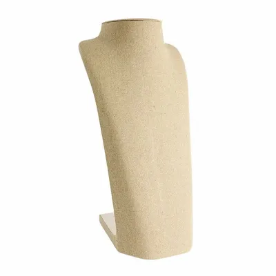 Gifts - Bust with collar, covered in linen and cotton blend fabric, H 41.5cm - LAVAL 1878