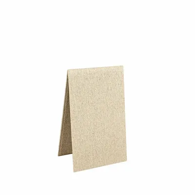 Gifts - Flat triangular necklace display stand, covered in natural linen/cotton fabric, H 19cm - LAVAL 1878