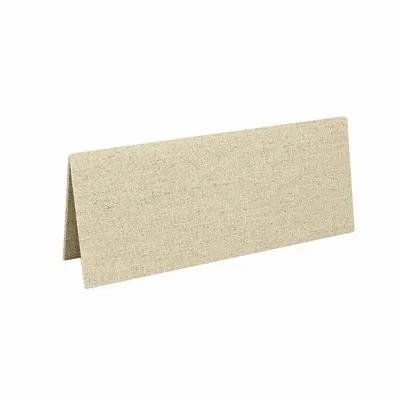 Gifts - Flat triangular necklace display stand, covered in natural linen/cotton fabric, 10cm high - LAVAL 1878