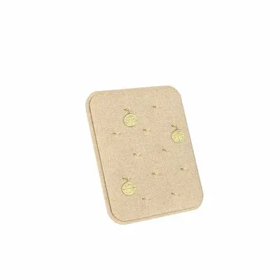 Cadeaux - Présentoir en tissu lin gainé, avec 12 crochets dorés pour pendentifs - LAVAL 1878