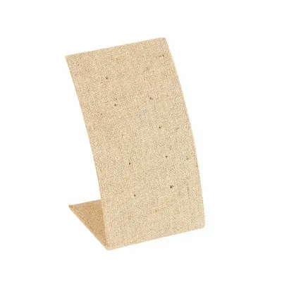 Gifts - Display stand for 5 pairs of earrings, covered in natural linen/cotton fabric - LAVAL 1878