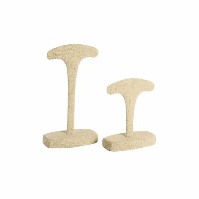 Gifts - Set of 2 earring display stands covered in linen/cotton blend fabric - LAVAL 1878
