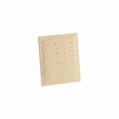 Cadeaux - Présentoir carré 8 paires de B.O. gainé tissu lin/coton mélangés - LAVAL 1878