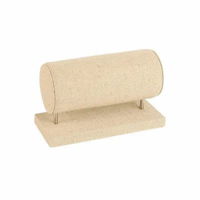 Gifts - Removable roll-up bracelet display stand covered in natural linen/cotton fabric - LAVAL 1878