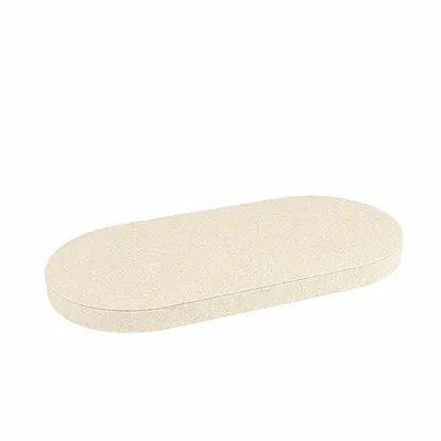 Gifts - Oval presentation stand covered in natural linen color - LAVAL 1878