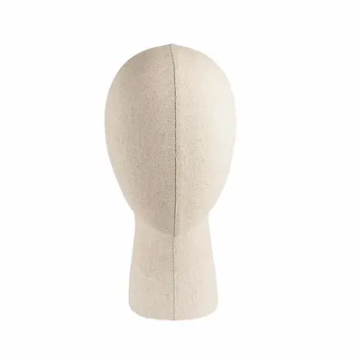 Cadeaux - Présentoir tête de femme lin/toile de bizonne naturelle, H 32cm - LAVAL 1878