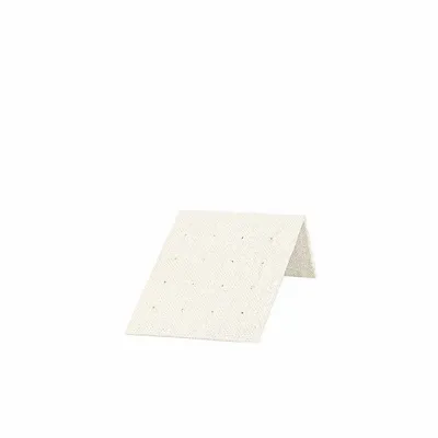 Gifts - Angled display stand for 8 pairs of earrings, covered in white linen/cotton fabric - LAVAL 1878