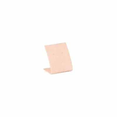 Gifts - Display stand for 1 pair of stud earrings, covered in powder pink synthetic suede - LAVAL 1878