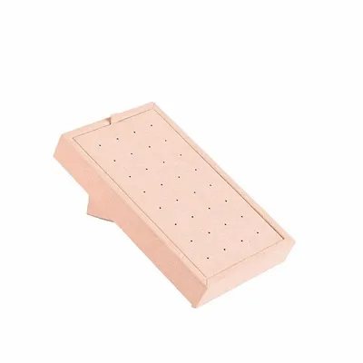 Gifts - Slanted display stand for 16 pairs of pink synthetic suede earrings - LAVAL 1878