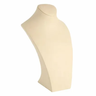Gifts - Cream-colored, synthetic-look suede-like bust, 35cm high - LAVAL 1878