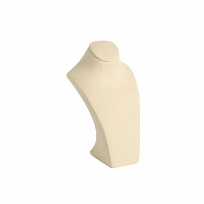 Gifts - Cream-colored, synthetic-look suede-like bust, 16cm high - LAVAL 1878