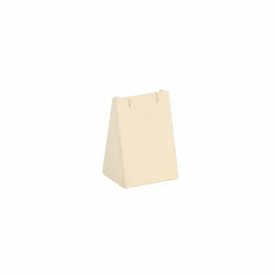 Cadeaux - Présentoir 1 paire boucles d'oreilles fente gainé aspect suédine crème - LAVAL 1878