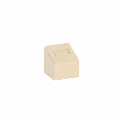 Gifts - Cream-colored synthetic suede-look ring display stand with slot, 4.2cm high - LAVAL 1878
