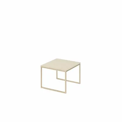 Cadeaux - Présentoir sellette plateau suédine crème/pied métal doré mat - LAVAL 1878