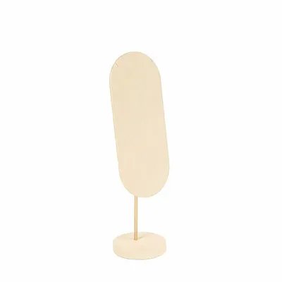 Gifts - Cream suede-look/matte gold metal necklace display stand, H 37.5cm - LAVAL 1878