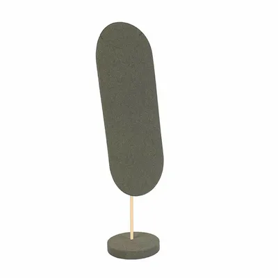 Gifts - Necklace display stand with khaki suede-look fabric and matte gold-tone metal, H 43cm - LAVAL 1878