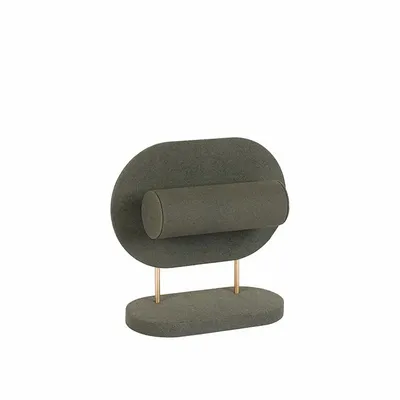 Cadeaux - Présentoir bracelets gainé aspect suédine kaki et métal doré mat - LAVAL 1878