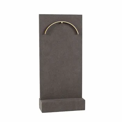 Gifts - Anthracite grey microfiber and gold metal necklace display stand, 32cm high - LAVAL 1878