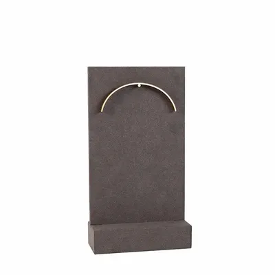 Gifts - Anthracite grey microfiber and gold metal necklace display stand, 27cm high - LAVAL 1878