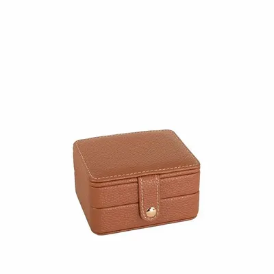 Gifts - Camel-colored grained cowhide-look jewelry box - LAVAL 1878