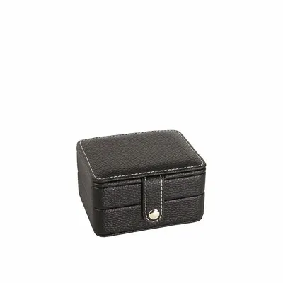 Gifts - Black grained cowhide-look jewelry box - LAVAL 1878