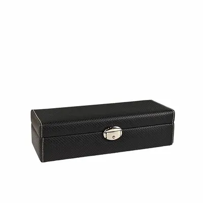 Gifts - 5-watch case with black embossed woven-look cover - LAVAL 1878