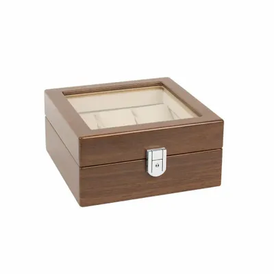 Cadeaux - Coffre 6 montres en bois peint avec fenêtre en verre - LAVAL 1878