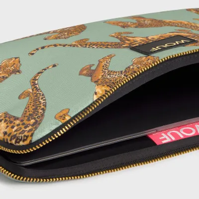 Sacs et cabas - Housse ordinateur 13" & 14" Emerald Leopard - WOUF