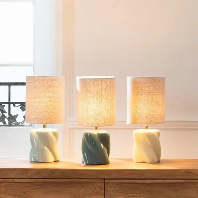 Lampes de bureau  - LAMPE GUIMAUVE CREME - AMADEUS