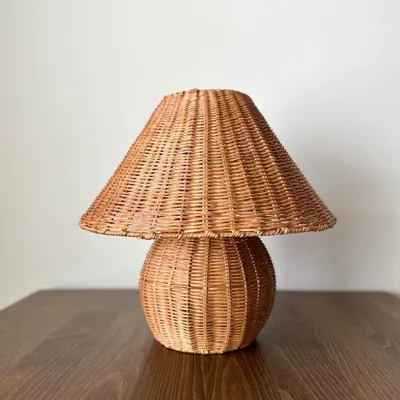 Lampes de bureau  - Grand abat-jour en rotin naturel Truffle - LO-FI HOUSE