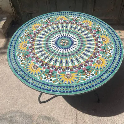 Decorative objects - Zellige round table - MOORISH CRAFT