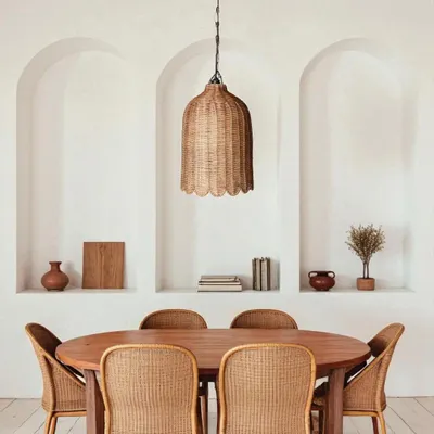 Plafonniers - Lustre suspendu en rotin naturel Fisto - LO-FI HOUSE