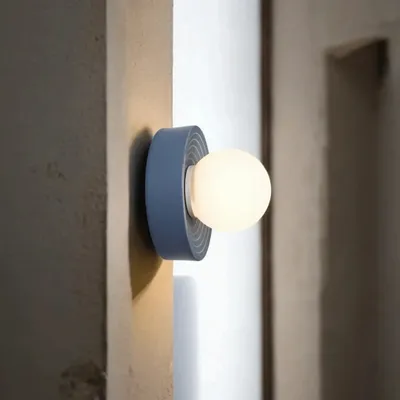 Wall lamps - ALICIA CERAMIC WALL LIGHT – DENIM - ELEMENTS LIGHTING