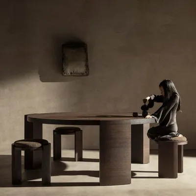 Tables Salle à Manger - HIKU DINNER round - KĀNA OBJECTS