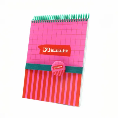 Papeterie - Carnet A5 « Flemme » au design pop, fabriqué en France - MAUVAISES GRAINES