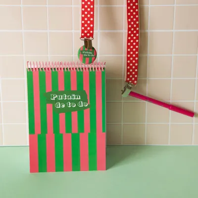Papeterie - Carnet A5 « To-Do » au design pop, fabriqué en France - MAUVAISES GRAINES