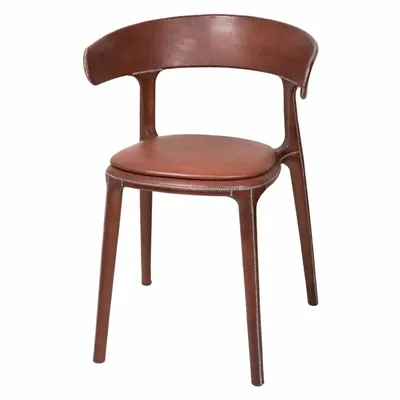 Chairs - Chair Carol covered in leather - SOL & LUNA