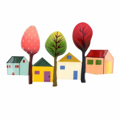 Autres décorations murales - Mon p'tit village - TARATATA BIJOUX