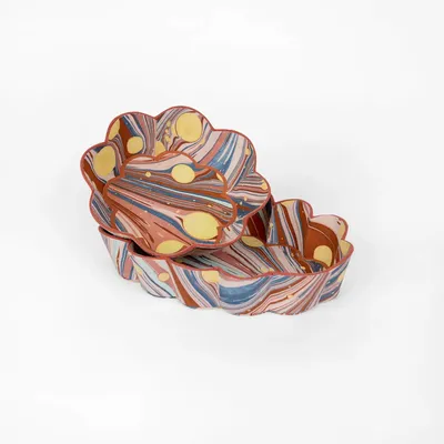 Trays - PLATEAU DE BUREAU FLOWER PETAL OVUL - TWILIGHT FIREWHIRL - CRAFT BOAT