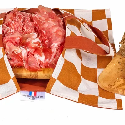 Tissus pour extérieurs - SAC A PLATS REVERSIBLE - SACASALADES BY ARMINE