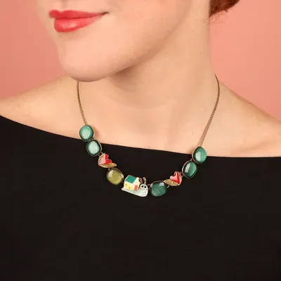 Jewelry - SWEET HOME NECKLACE, BRONZE MULTI COLOR - TARATATA BIJOUX