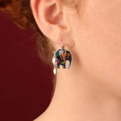 Bijoux - DORMEUSES PAPONG COULEUR ARGENT MULTI - TARATATA BIJOUX