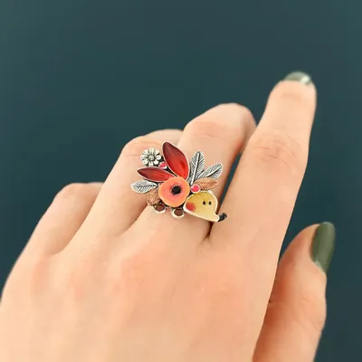 Bijoux - BAGUE MINI COULEUR ARGENT ROUGE - TARATATA BIJOUX