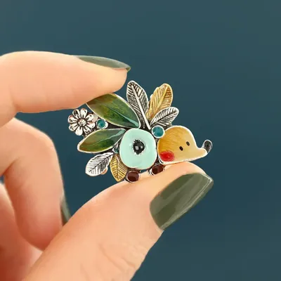 Jewelry - MINI BROOCH, SILVER AND BLUE COLOUR - TARATATA BIJOUX