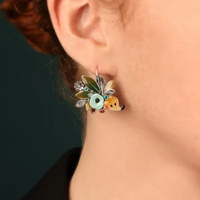 Bijoux - DORMEUSES MINI COULEUR ARGENT BLEU - TARATATA BIJOUX