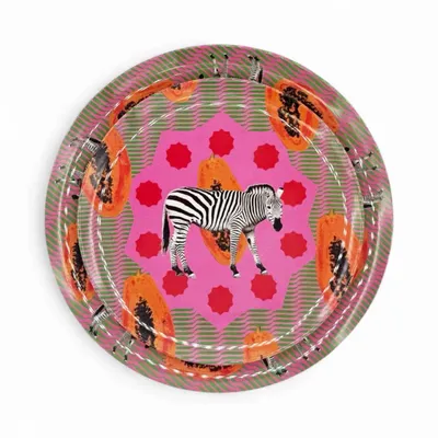 Everyday plates - Papaya Zebra Plate - MAISON SAWA