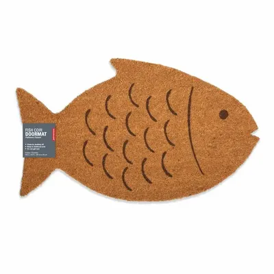 Tapis design - Paillasson en fibre de coco poissons - KIKKERLAND