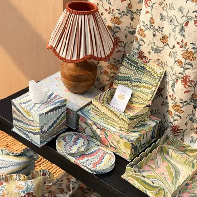 Decorative objects - BOÎTE À SOUVENIRS IMPRIMÉE EN GROS CARRÉS - SKY VANA - CRAFT BOAT