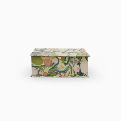 Decorative objects - LARGE - MARBLED KEEPSAKE BOX MOSS BUBBLE - CRAFT BOAT
